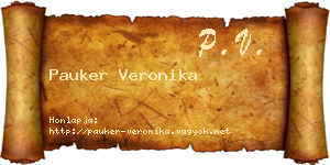 Pauker Veronika névjegykártya