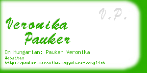 veronika pauker business card